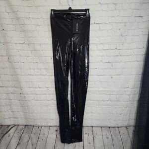 Pretty Little Thing vinyl/pvc/faux Patent leather pants Sz 4 Sexy Domme